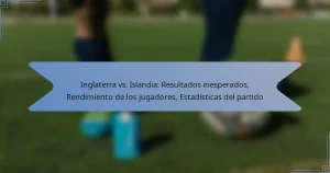 Inglaterra vs. Islandia: Resultados inesperados, Rendimiento de los jugadores, Estadísticas del partido